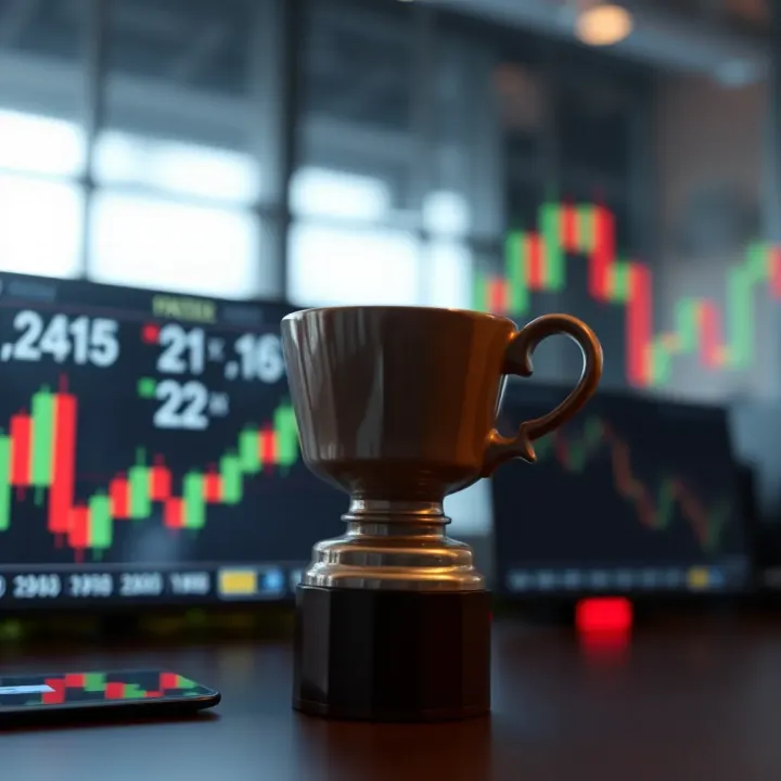 Bullish cup and handle chart pattern indicating potential upward price movement in intraday trading