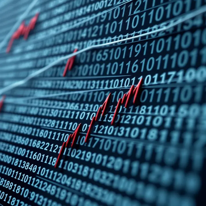 Graphic illustrating the concept of binary search on a sorted array with pointers converging