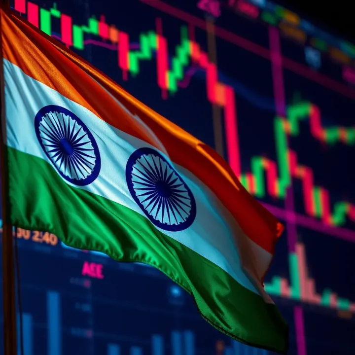 Forex Trading Regulations in India Indian flag with currency symbols and forex chart showing market dynamics