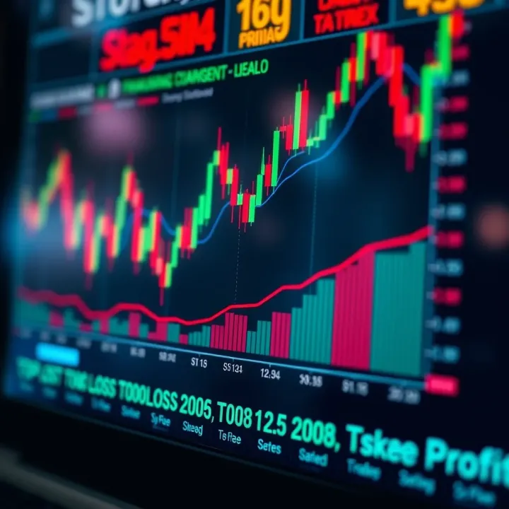 Graph illustrating risk management strategies with stop loss and take profit levels in forex trading