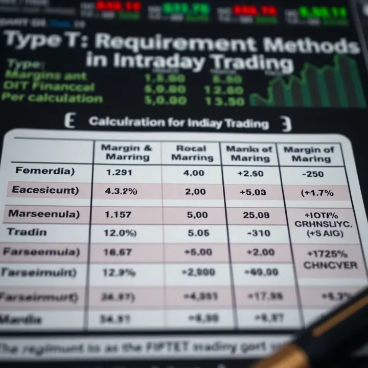 Types of Margins and Calculation Methods in Intraday Trading Chart showing different types of margins and their calculation methods in Indian stock market