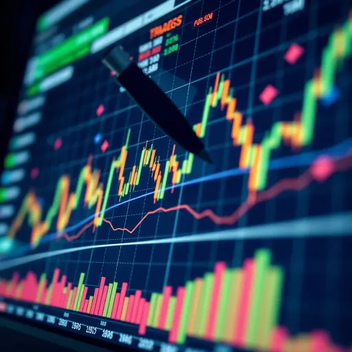 Intraday Stock Price Movement and Trade Points Graph showing intraday stock price fluctuations with highlighted trade points