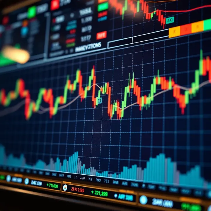 Dynamic forex trading chart depicting live market fluctuations and data analysis