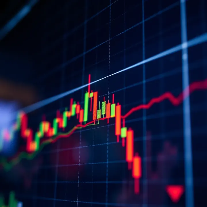 Bearish candlestick pattern showing a downward trend continuation in trading chart