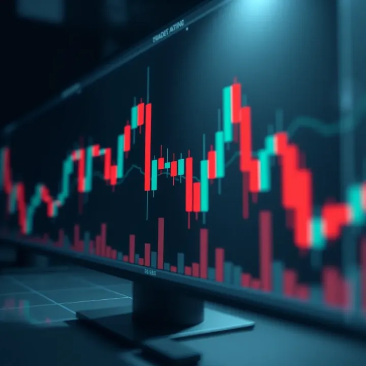 Illustration showing bullish and bearish candlestick formations used in market trend analysis