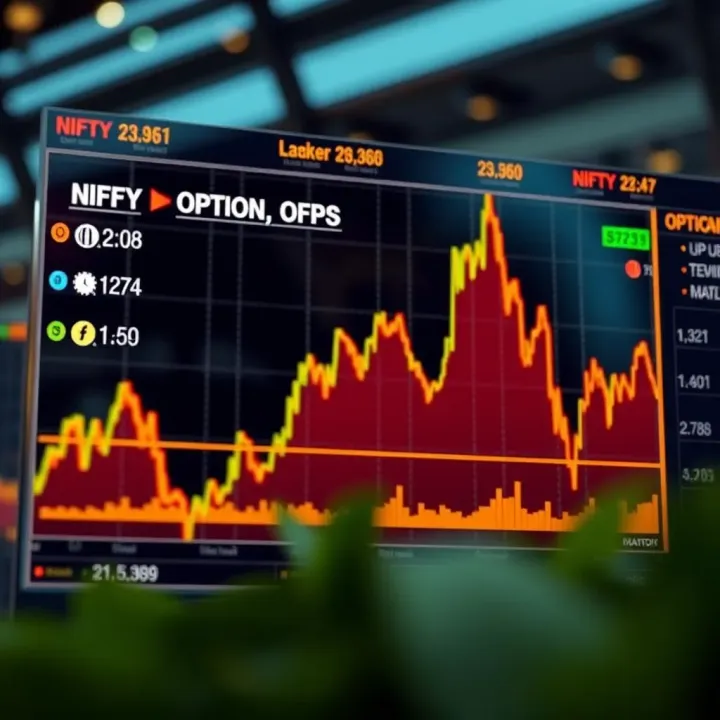 Graph illustrating the trend of Nifty options pricing over time with key market indicators