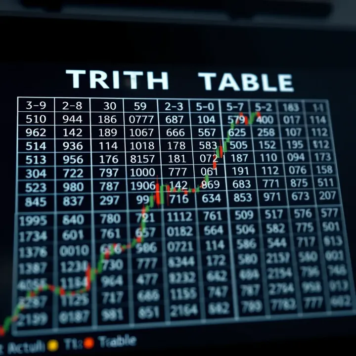 Truth table illustrating the relationship between octal inputs and their corresponding binary outputs for an encoder