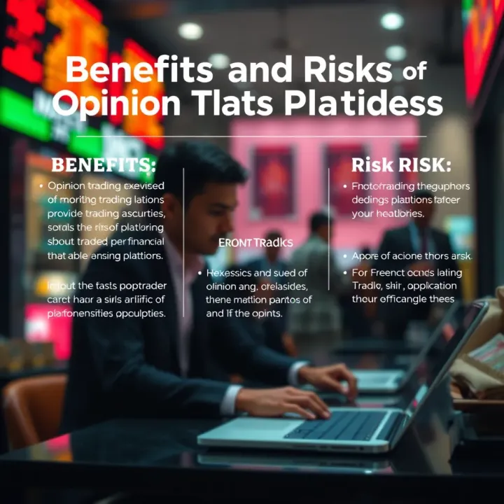 Graphical representation of benefits and risks associated with opinion trading platforms in the Indian market