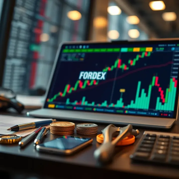 Risk Management and Strategic Tools for Forex Trading Illustration of risk management and strategy icons related to currency trading