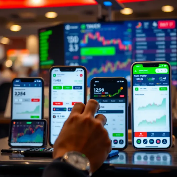 Comparative Overview of Top Trading Apps for Indian Investors Comparison of multiple trading app interfaces highlighting security, cost, and usability features