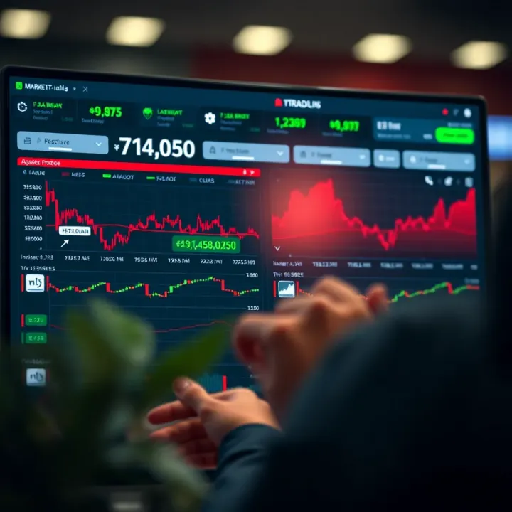 User-Friendly Interface of a Leading Trading Application User interface showcasing key functions and ease of navigation on a trading application