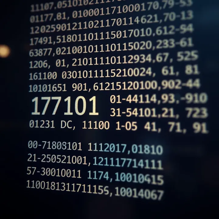 Diagram showing conversion of decimal values to binary digits
