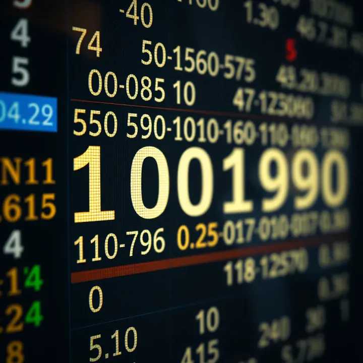 Binary numeral system chart displaying digits and their corresponding decimal values