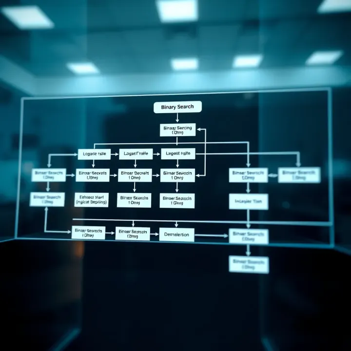 Flowchart depicting the logical decisions involved in binary search algorithm for element retrieval