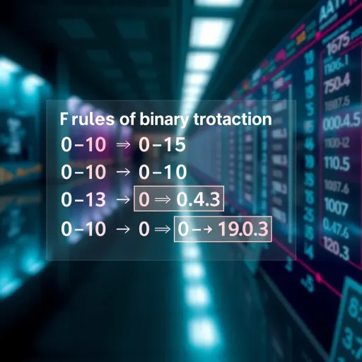 Fundamental Rules of Binary Subtraction Illustration showing the rules of binary subtraction with highlighted borrow operations