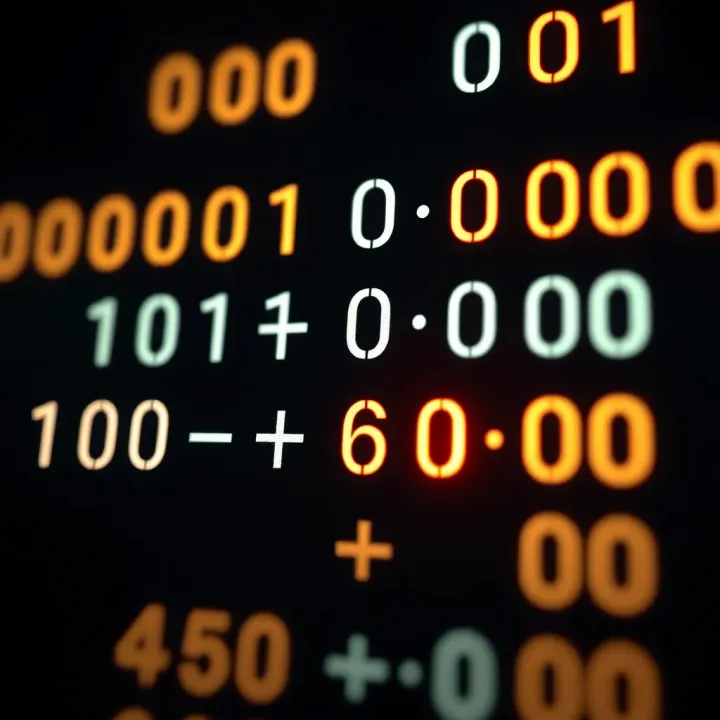 Diagram showing binary digits being summed with carry bits to illustrate addition in binary numeral system