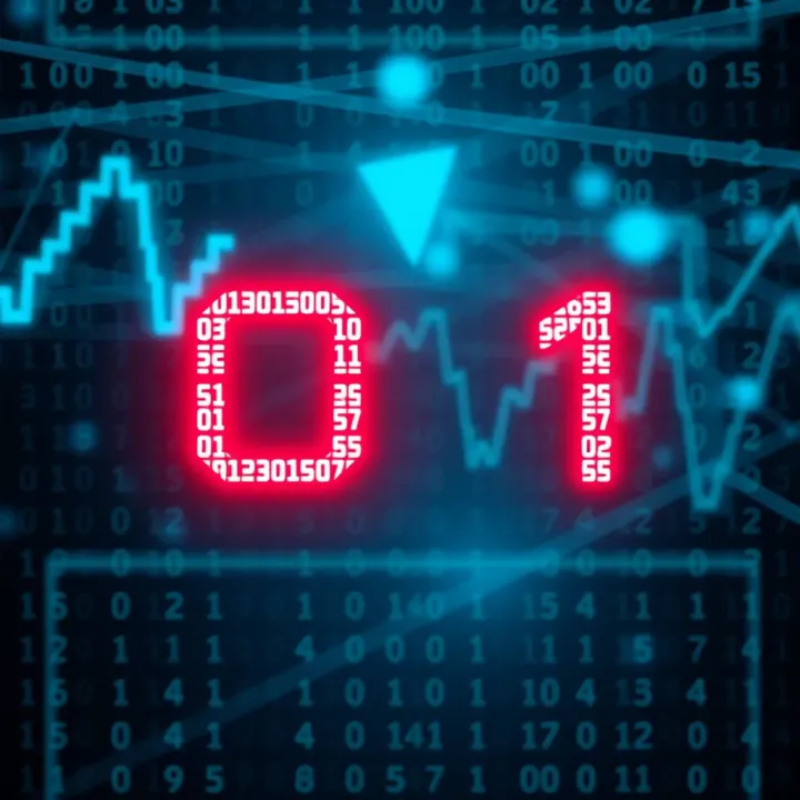 Diagram illustrating binary digits representing data using two states, zero and one
