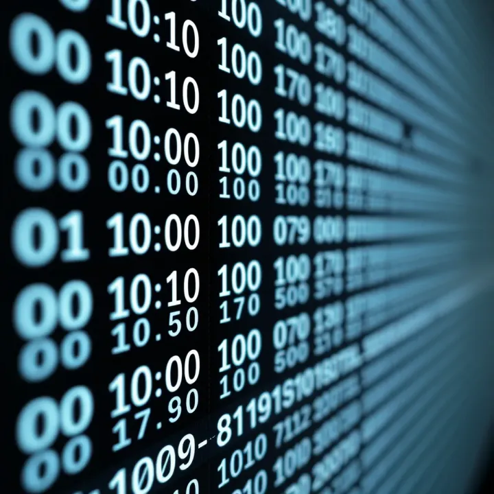 Diagram illustrating the binary number system with a series of zeros and ones