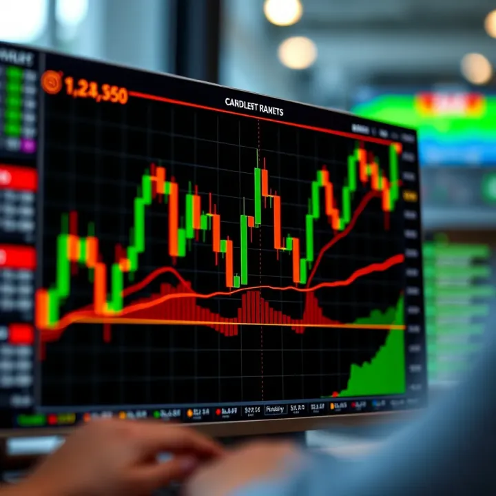 Chart illustrating bullish and bearish candlestick patterns used to predict market trends