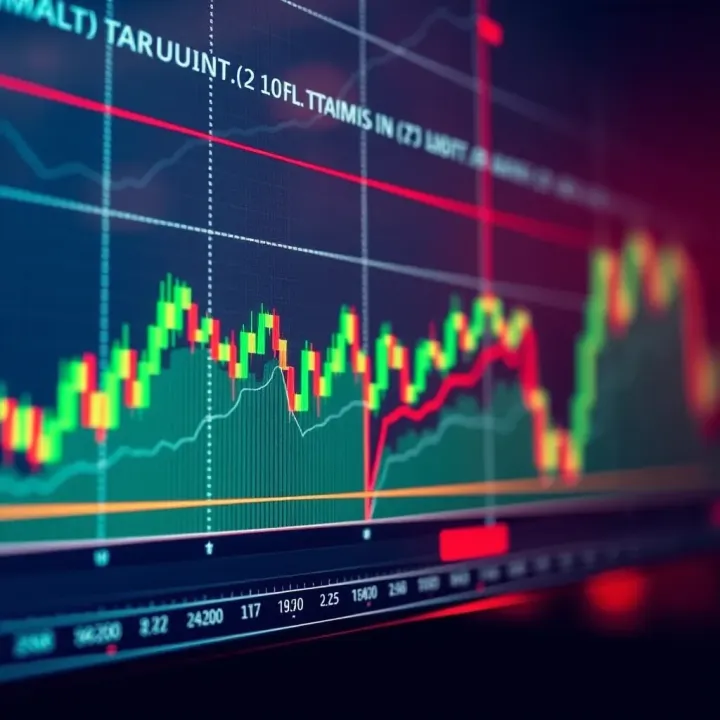 Live Chart Patterns Illustrating Market Trends Graph showing ascending and descending live chart patterns indicating trend changes