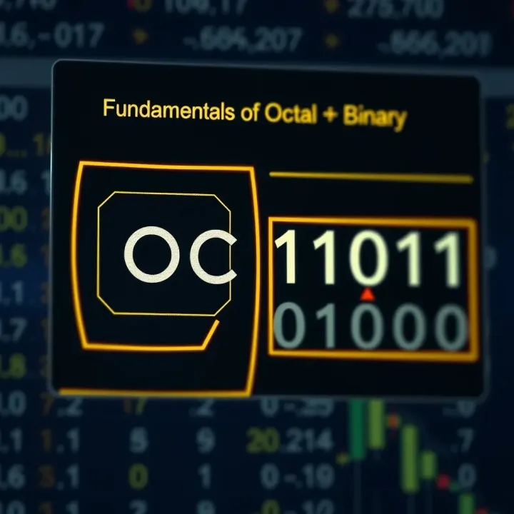 Diagram illustrating the relationship between octal and binary numbering systems
