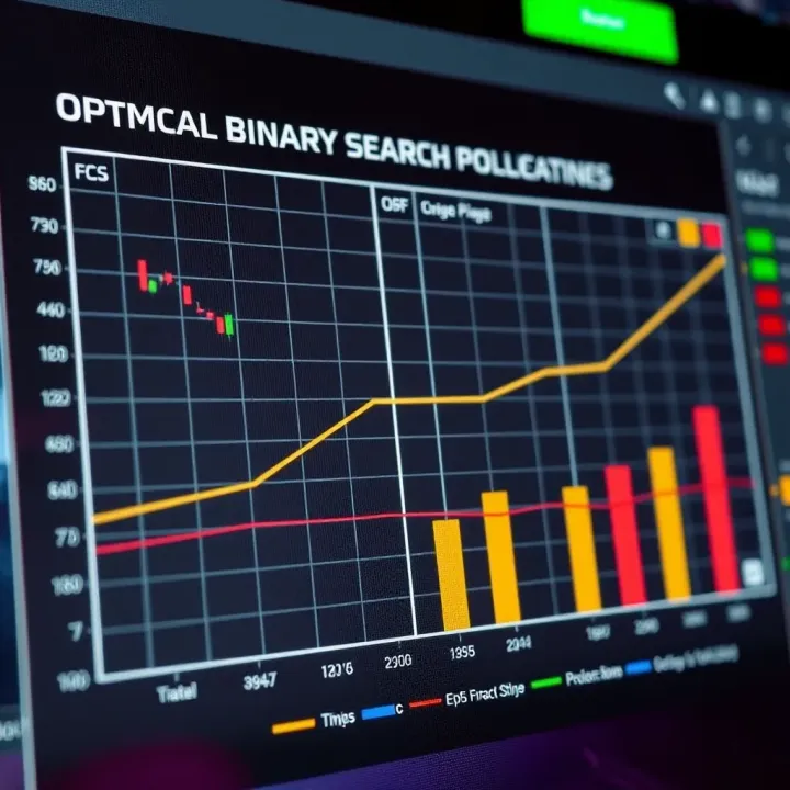 Comparison chart showing efficiency of optimal binary search against other algorithms